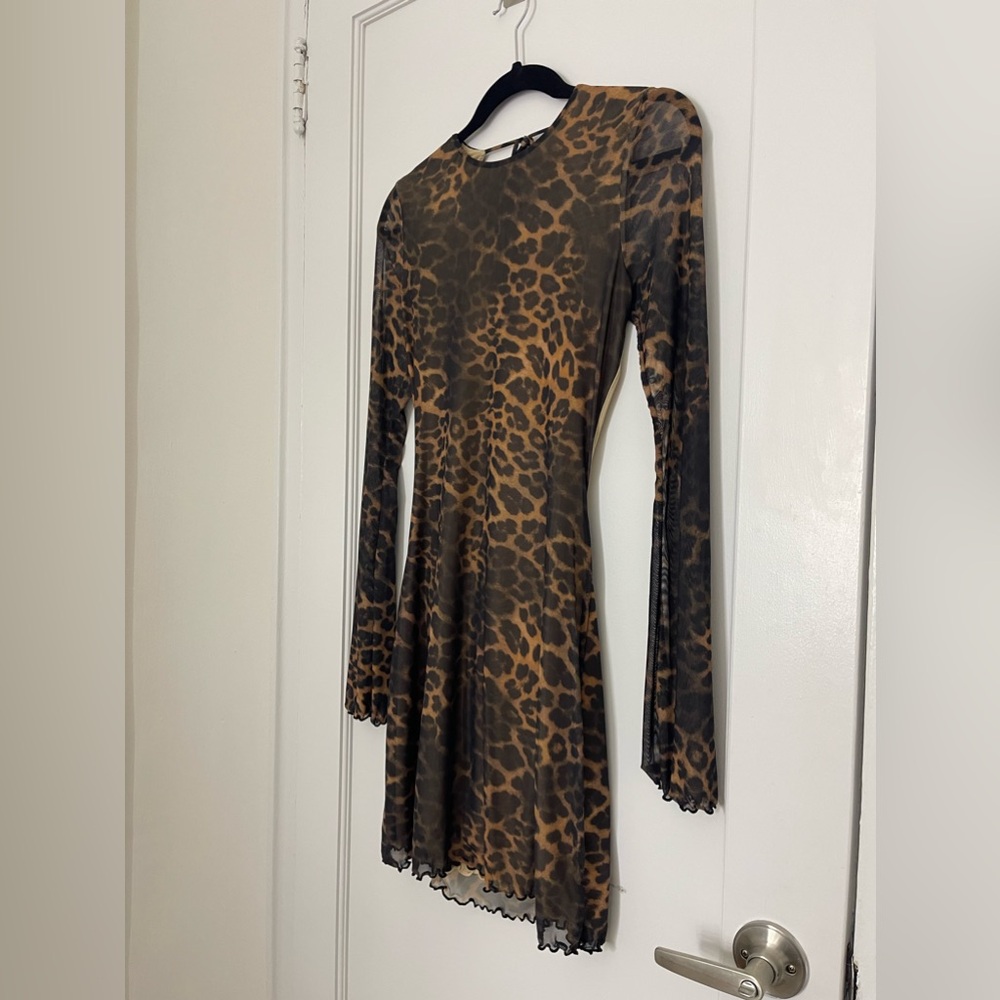 White Fox Boutique Leopard Dress Backless